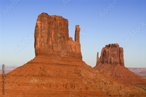 Redrock buttes The Mittens, Monument Valley Navajo Tribal Park, Utah, USA, North America