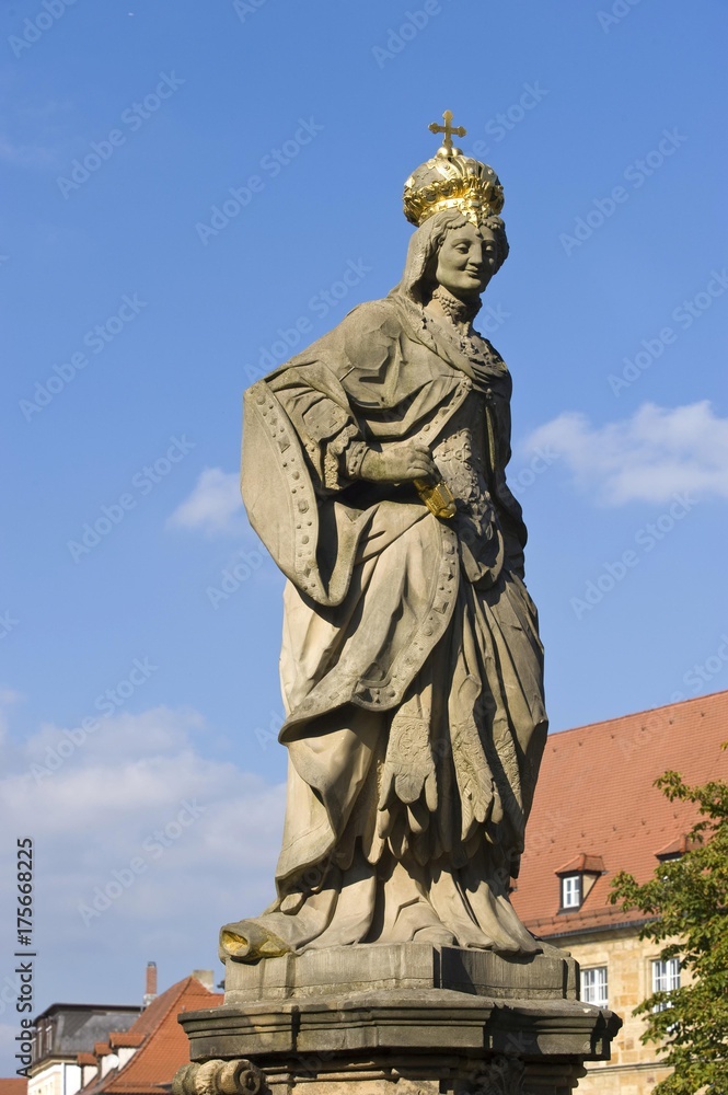 Kunigunde, statue, memorial, Bamberg, Upper Franconia, Bavaria, Germany, Europe