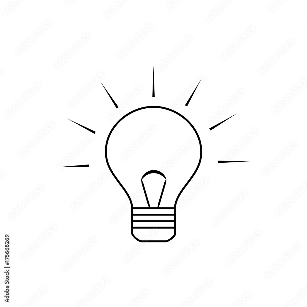 Lamp idea creativity isolated vector Lamp idea creativity isolated vector