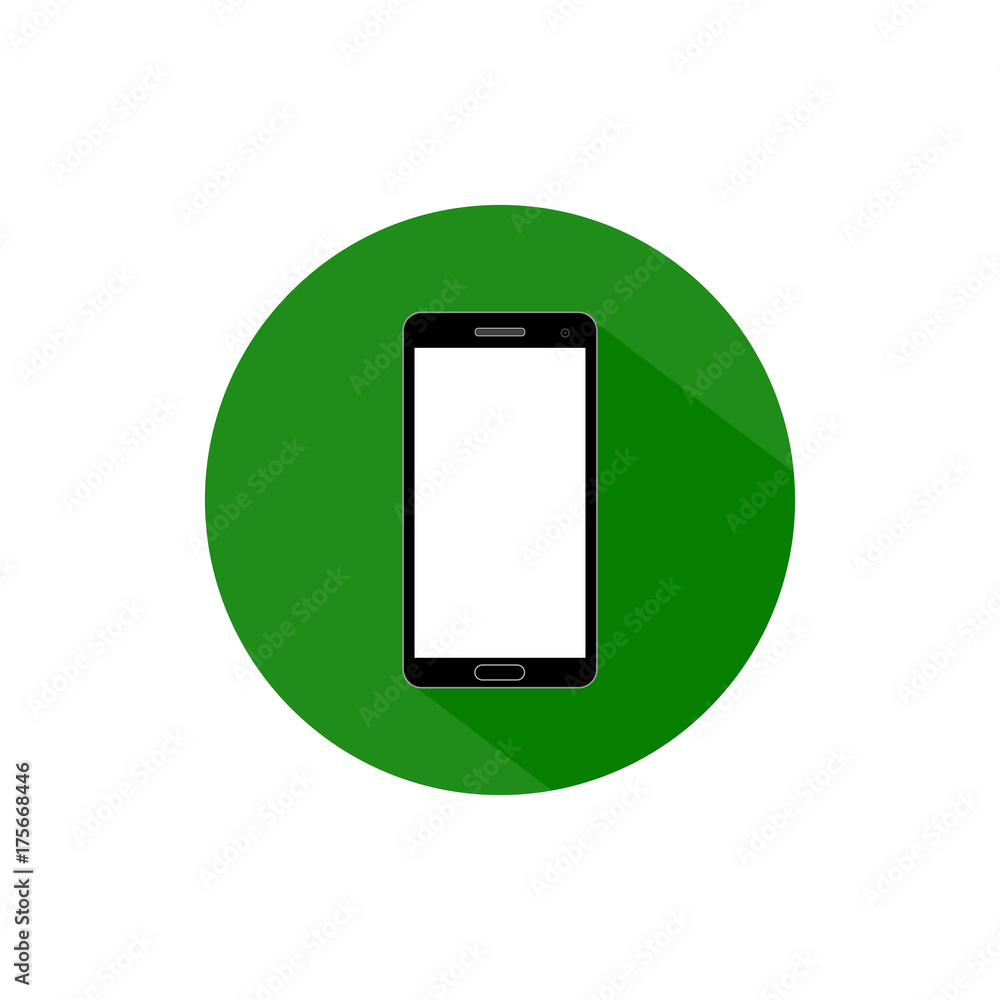 Smartphone round icon vector illustration Smartphone round icon vector illustration