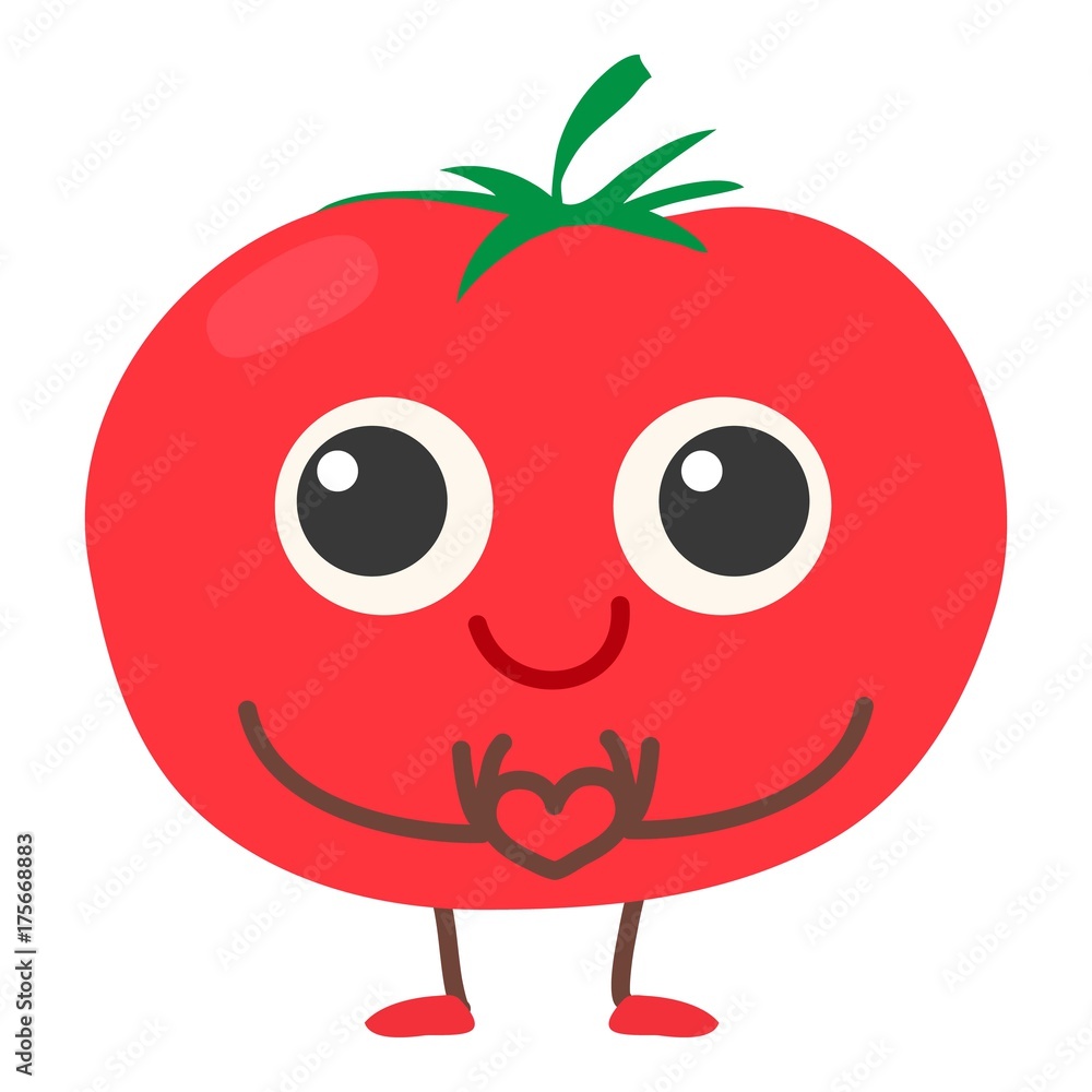 Obraz premium Tomato icon, cartoon style