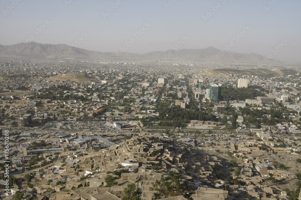 Panoramic view of Afghan capital