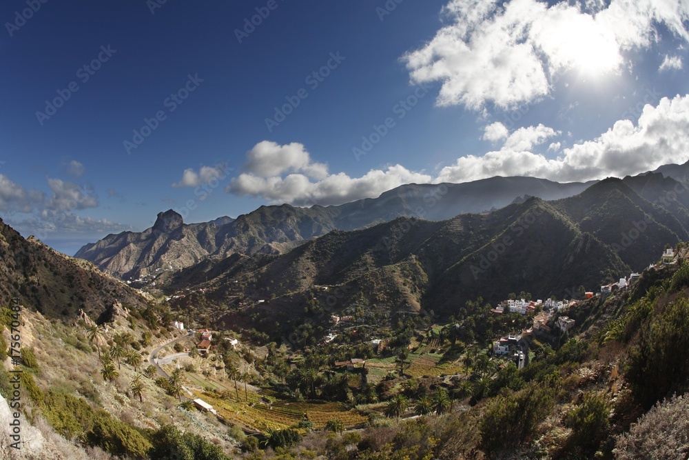Fototapeta premium Vallehermoso, Roque Cano, La Gomera, Canary Islands, Spain, Europe