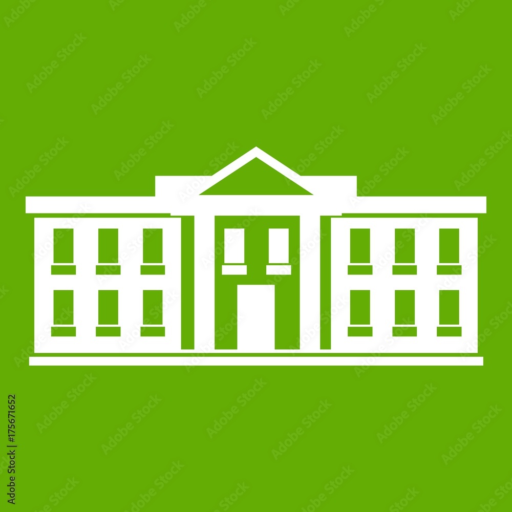 White house USA icon green White house USA icon green