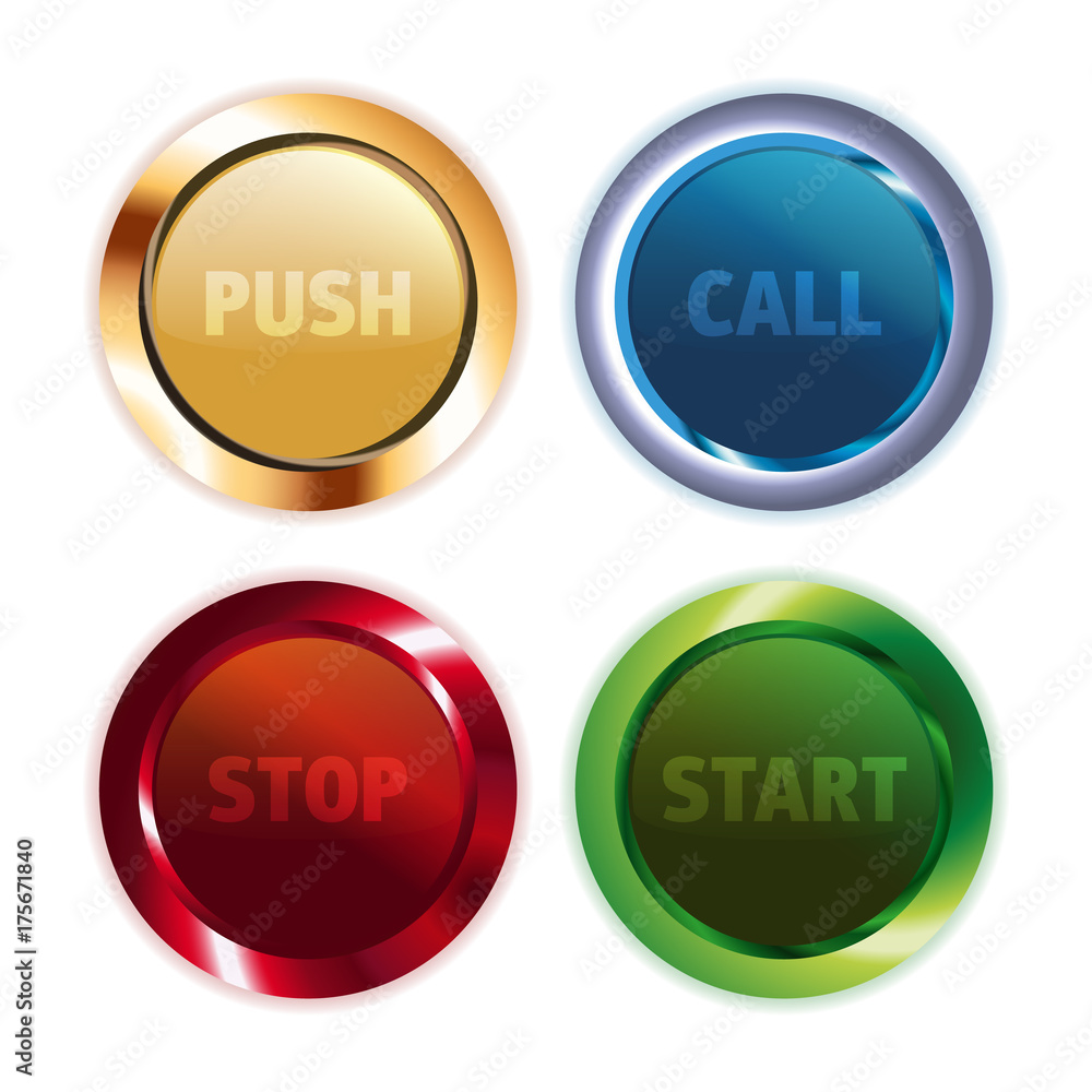 Metal Colorful Round Buttons