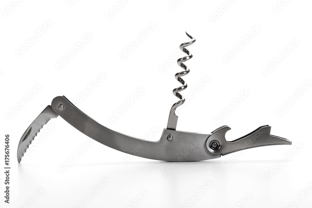 Corkscrew on a sommelier's knife (waiter's friend) Corkscrew on a sommelier's knife (waiter's friend)