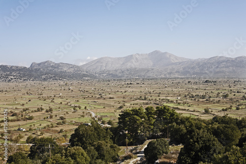 Lasithi Plateau, view from Psichro, Eastern Crete, Greece, Europe photo