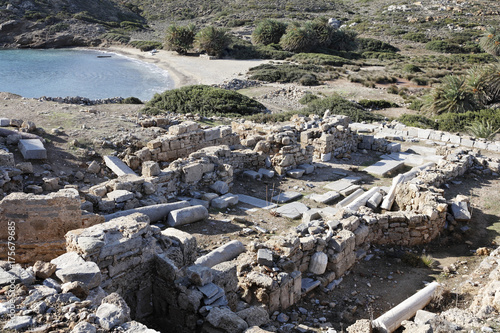 Itanos, basilica in archaeological area, eastern Crete, Greece, Europe