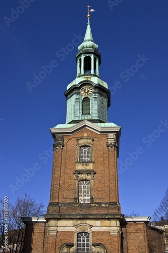 Tower of the church Heilige Dreieinikeitskirche in Hamburg - St. Georg, Hamburg, Germany, Europe
