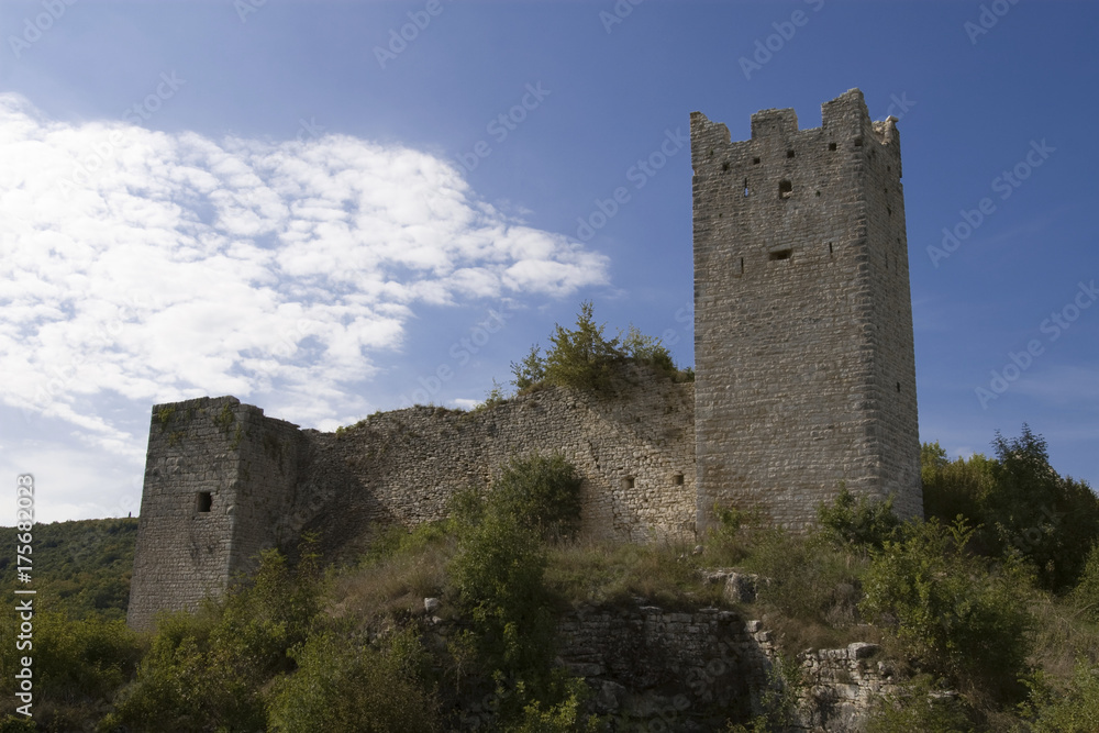Castle ruin Dvigrad, Kanfanar, Istria, Croatia, Europe