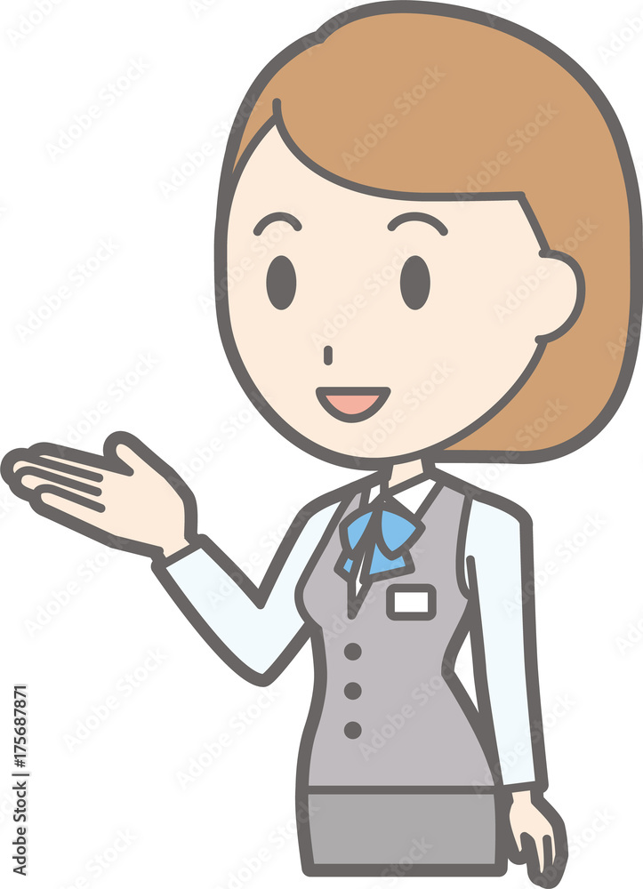 Illustration that a woman clothed in uniform wears Illustration that a woman clothed in uniform wears
