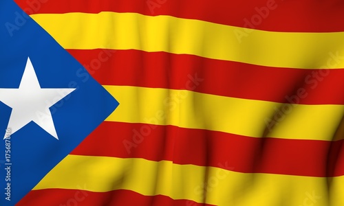 Flag of Catalonia waving on the wind. 3d rendering Free Download Flag of Catalonia waving on the wind. 3d rendering - GFXLoad