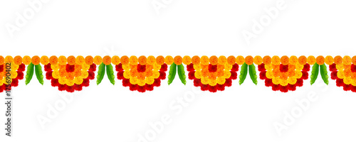 Flower garland decoration toran for Happy Diwali Holiday background