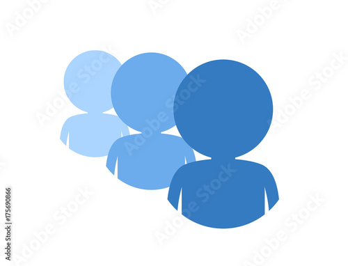 Blue people icon