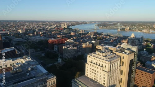 Wallpaper Mural Aerial View of Ben Franklin Bridge Philadelphia  Torontodigital.ca
