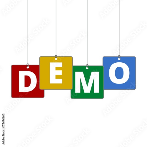 Demo sign, Demo icon