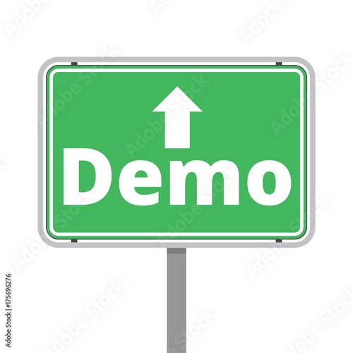 Demo sign, Demo icon