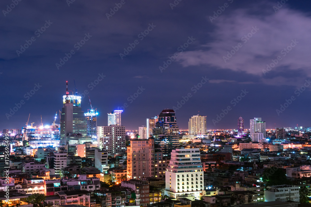 Fototapeta premium night cityscape in metropolis