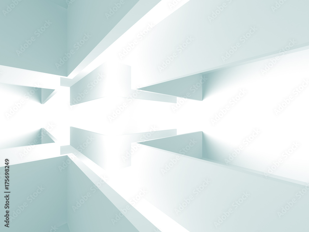 Futuristic White Architecture Design Background Futuristic White Architecture Design Background