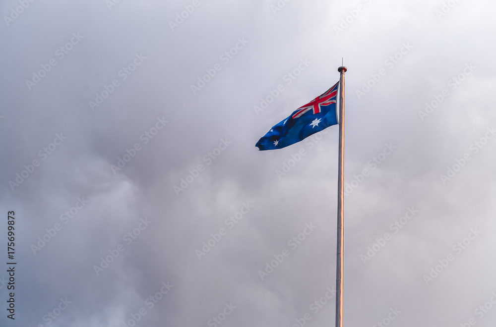 Australian flag flying Australian flag flying