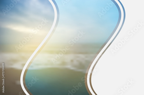 beach sunset vector flyer cover design background