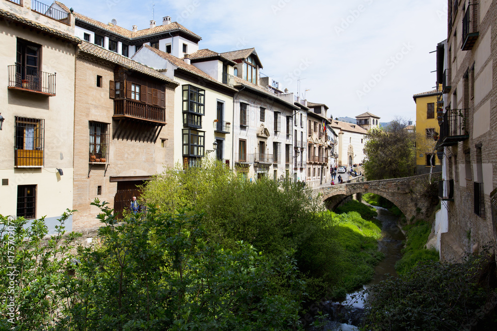 Beautiful view of the Albaicin in Granada, Andalusia