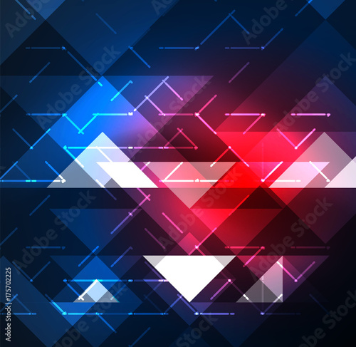 Cosmic electric background with shiny glowing plexus electricity impulses