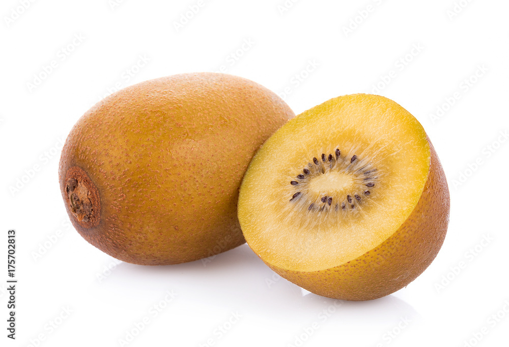 gold kiwi fruit isolated on white background gold kiwi fruit isolated on white background