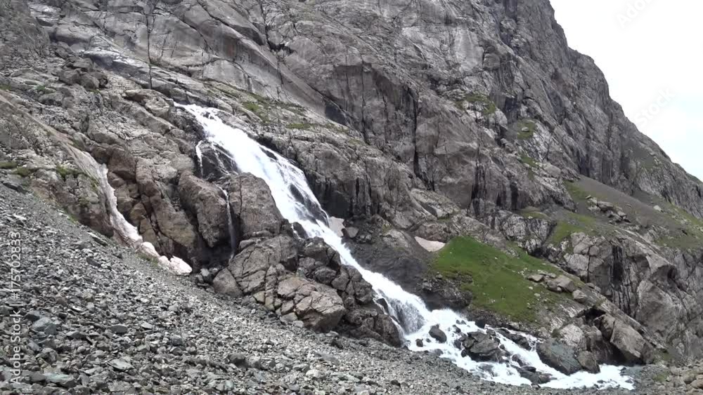 Beautiful mountain waterfall Beautiful mountain waterfall