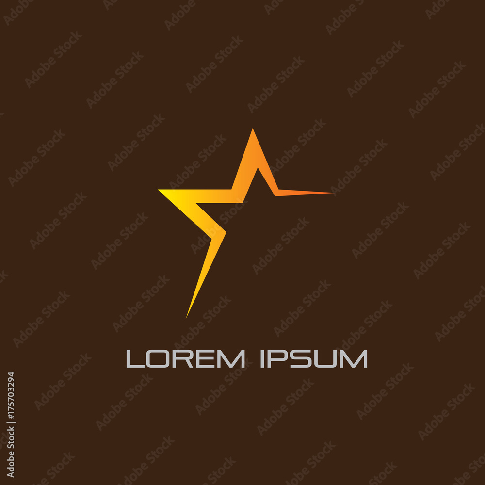 Obraz premium star icon logo vector