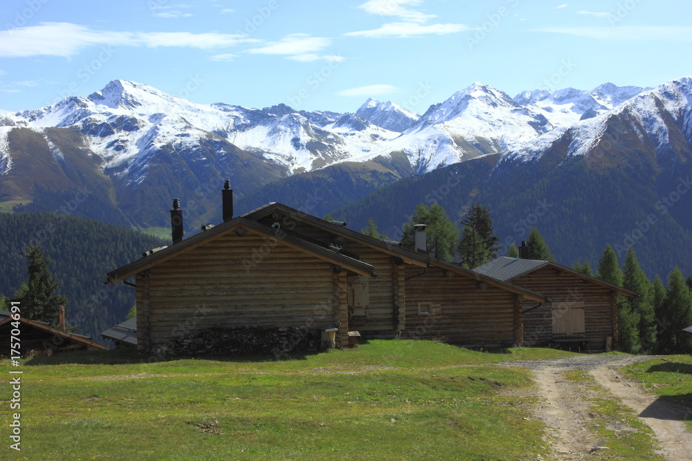 Wiesener Alp, Blick gegen Davoser Berge