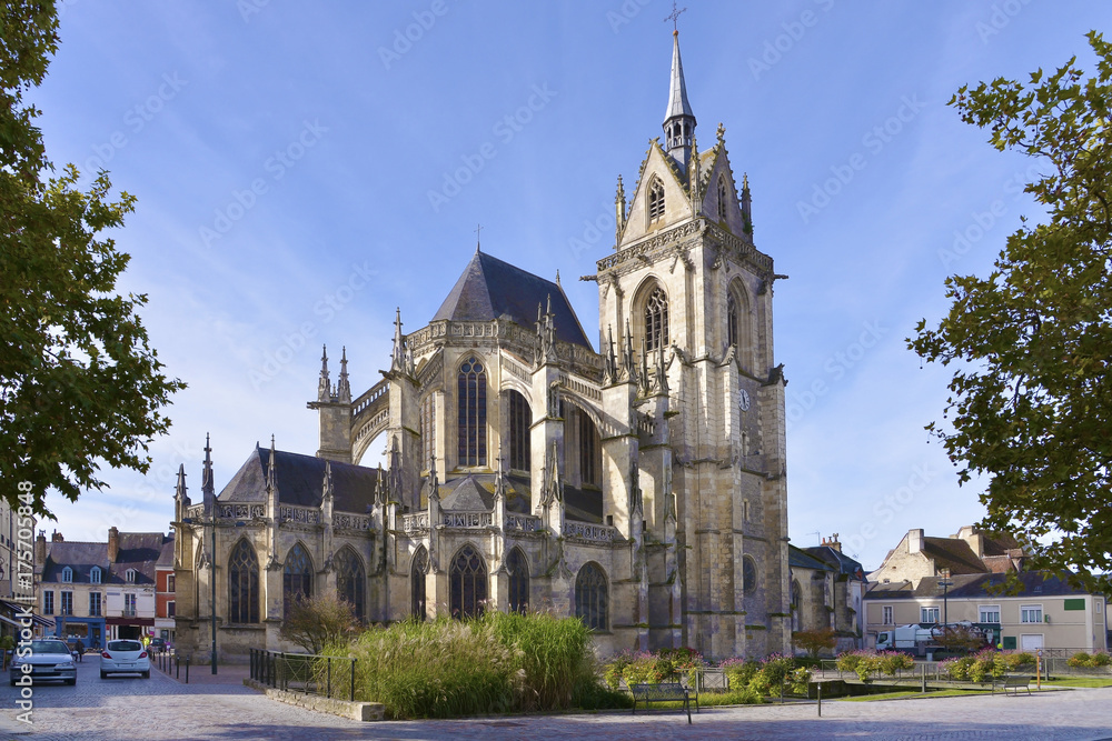 The church of Notre-Dame des Marais at La-Ferté-Bernard, a commune in the Sarthe department in the Pays de la Loire region in north-western France.