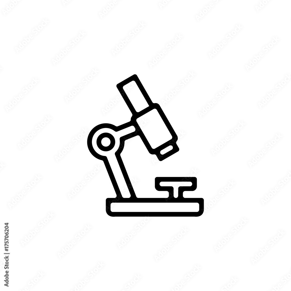 microscope outline icon vector microscope outline icon vector
