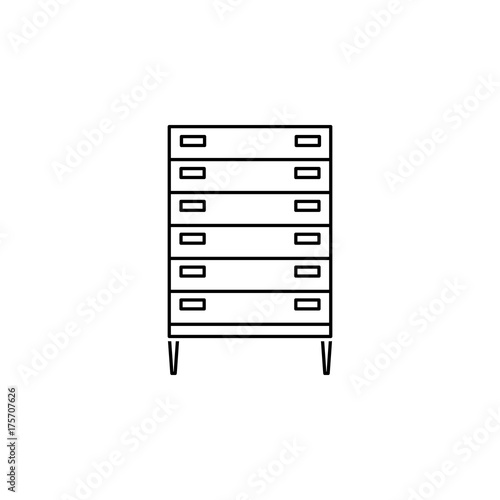 Chest of drawers icon photo