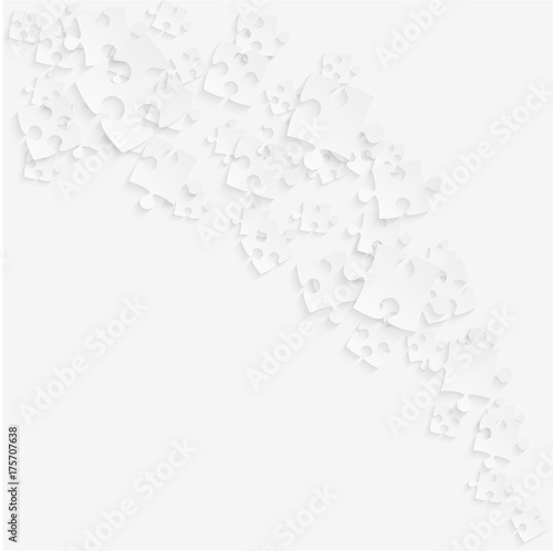 White Puzzles Pieces - Vector Smoke Jigsaw