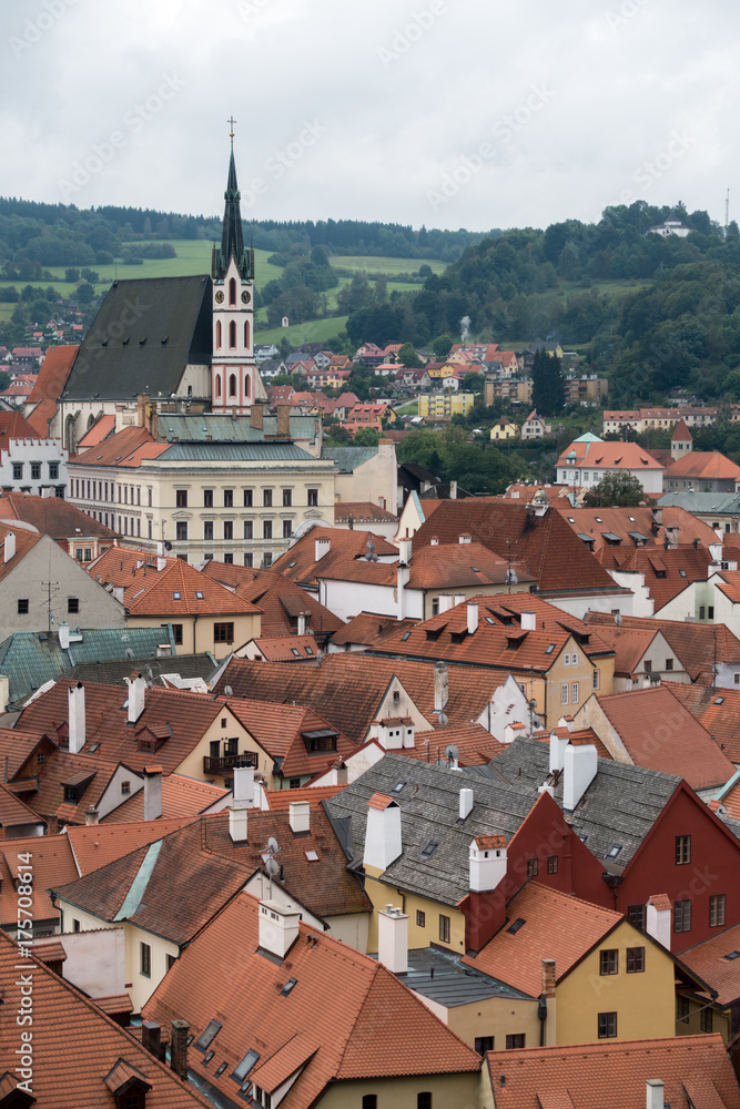  View of Krumlov from the Castle of Cesky Krumlov in the Czech Republic