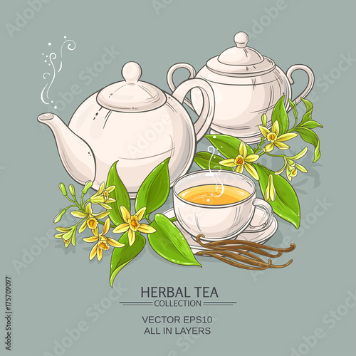 vanilla tea illustration