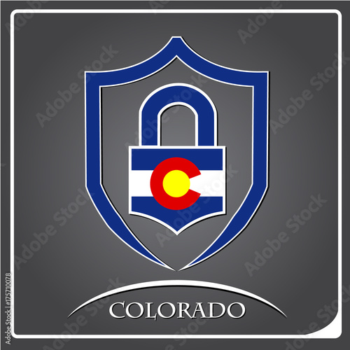 lock logo made from the flag of Colorado Free Download lock logo made from the flag of Colorado - GFXLoad