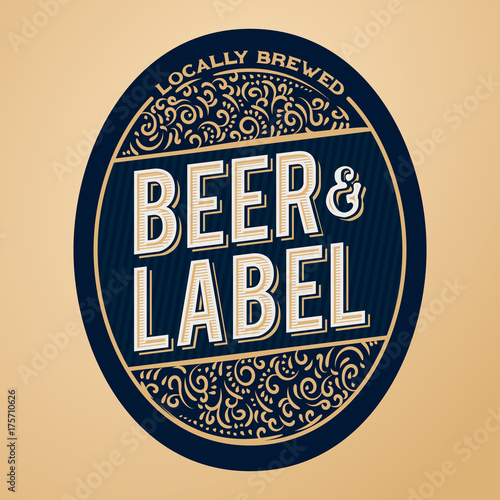 Beer label concept for bottles, banners, ads, beer branding or more.