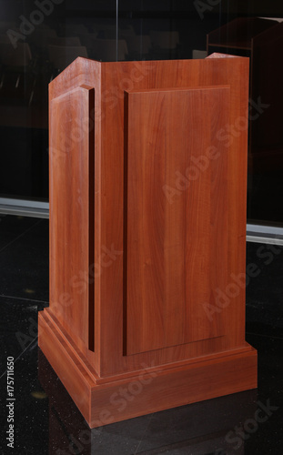 Wood Podium Tribune Rostrum Stand