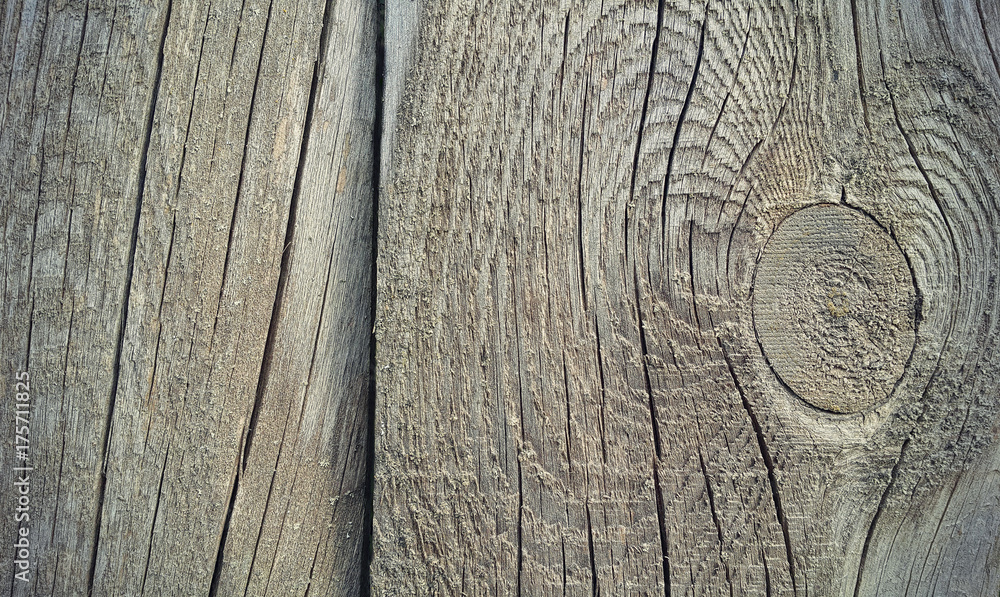 Old weathered wooden texture with rings and cracks Old weathered wooden texture with rings and cracks