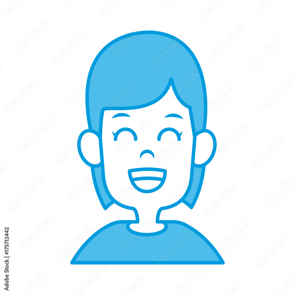 Cute girl cartoon icon vector illustration graphic design