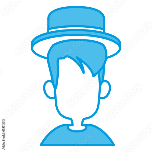 Man with hat icon vector illustration graphic design