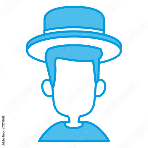 Man with hat icon vector illustration graphic design