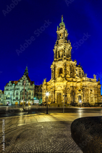 The Kreuzkirche "Church of the Holy Cross" in Dresden, of the Evangelical Church in Germany