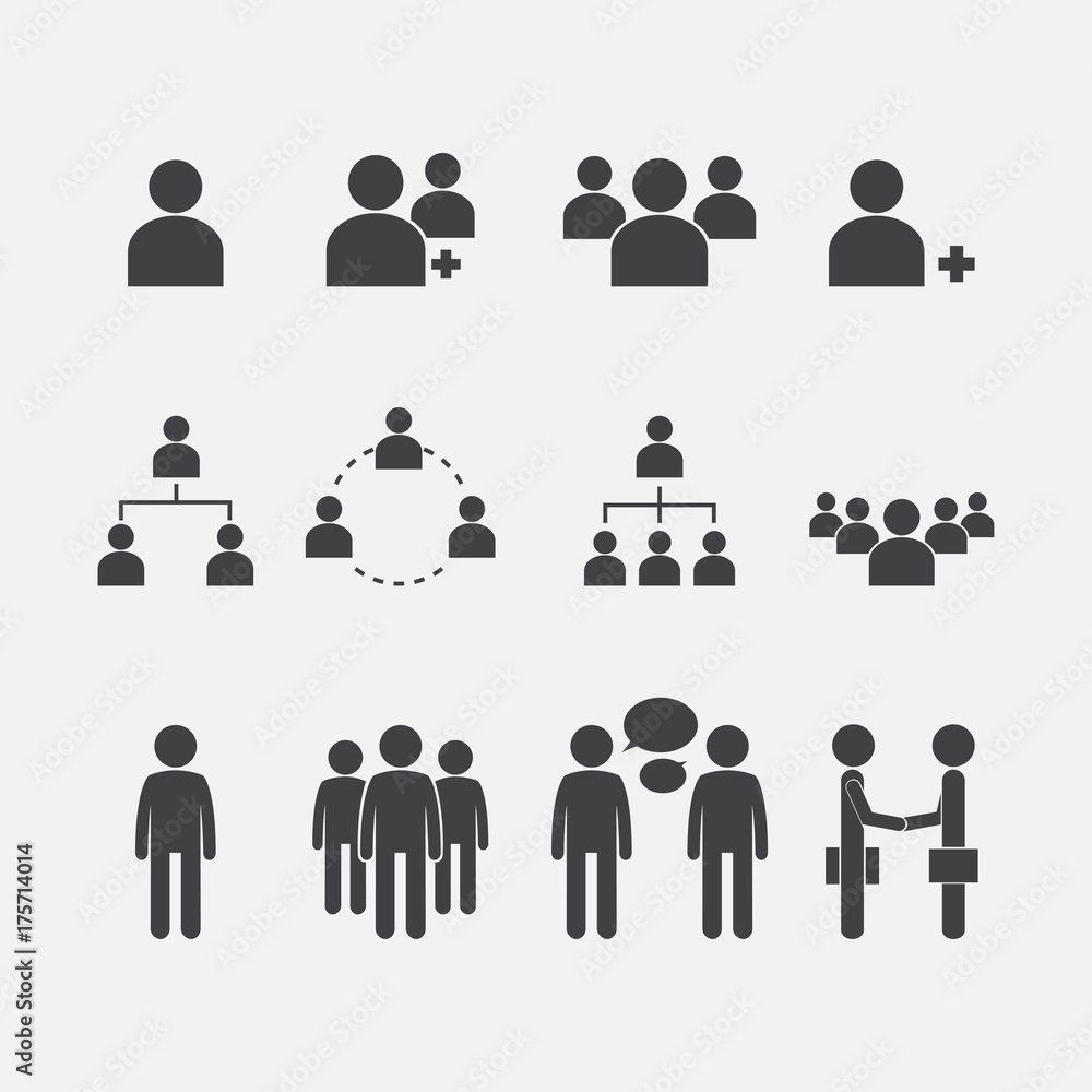 Human resource icon set Human resource icon set