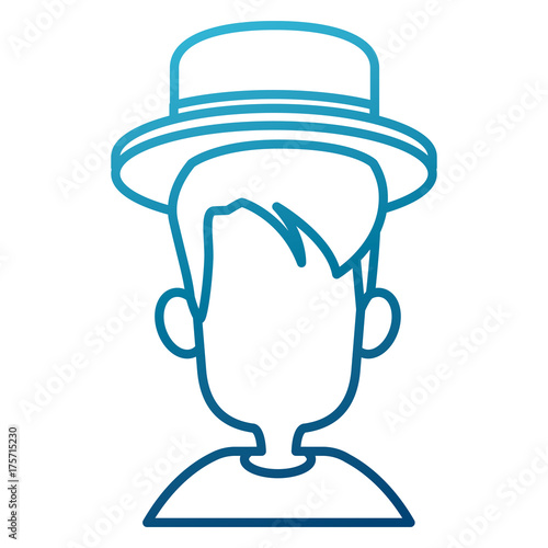 Man with hat icon vector illustration graphic design