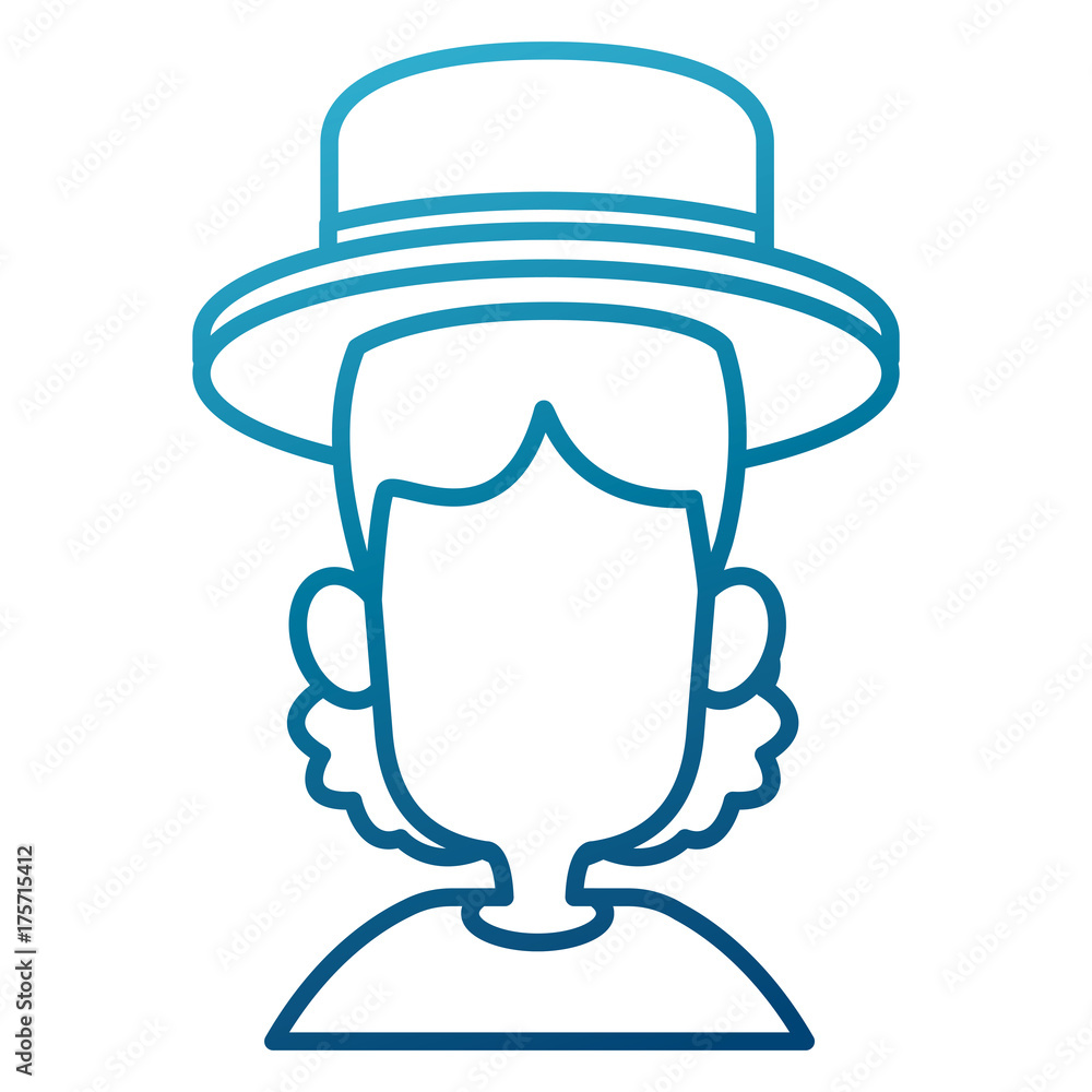 Woman with hat icon vector illustration graphic design Woman with hat icon vector illustration graphic design