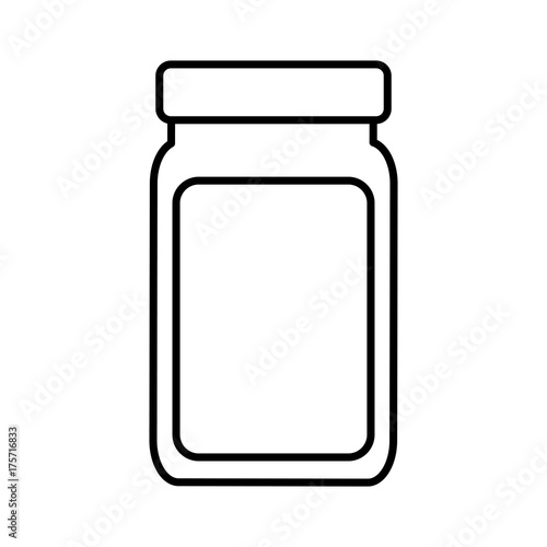 Medicine bottle blank icon vector illustration graphic design