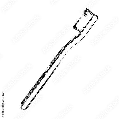 Toothbrush dental hygiene icon vector illustration graphic design